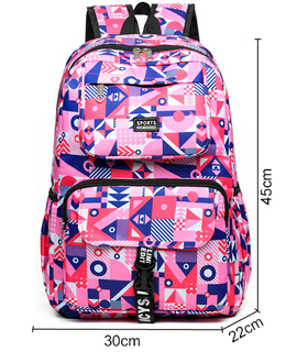 Rucksack in für täglichen Bedarf pink, rosa, dunkelblau und weiß