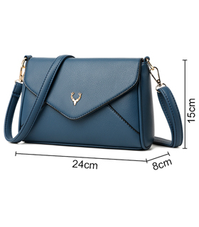 Handtasche aus Polyurethanfür Damen in navyblau