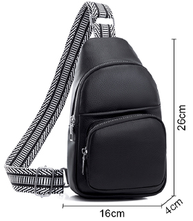 Handtasche aus Polyurethanfür Damen in schwarz