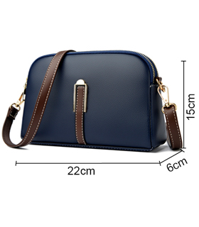 Handtasche aus Polyurethanfür Damen navyblau