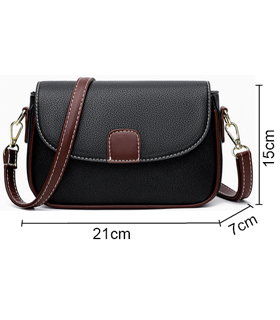 Handtasche aus Polyurethanfür Damen in schwarz