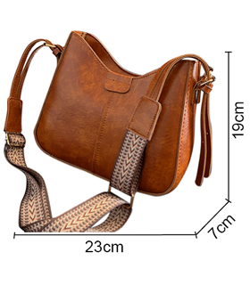 Handtasche aus Polyurethanfür Damen in dunkelcamel