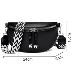 Handtasche aus Polyurethanfür Damen in schwarz